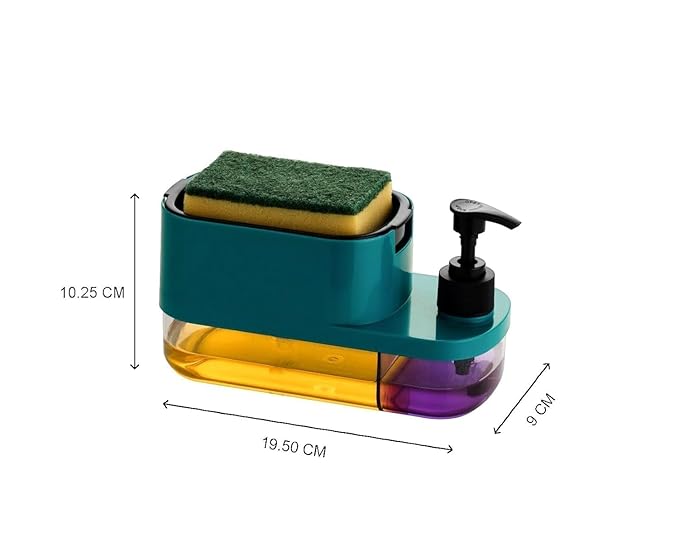 3-in-1 Soap Pump Dispenser with Sponge Holder