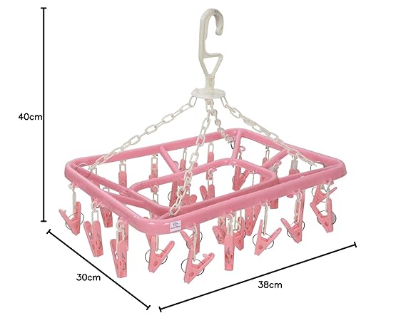 Heart Home Cloth Drying Hanger Rack (32 Clips)
