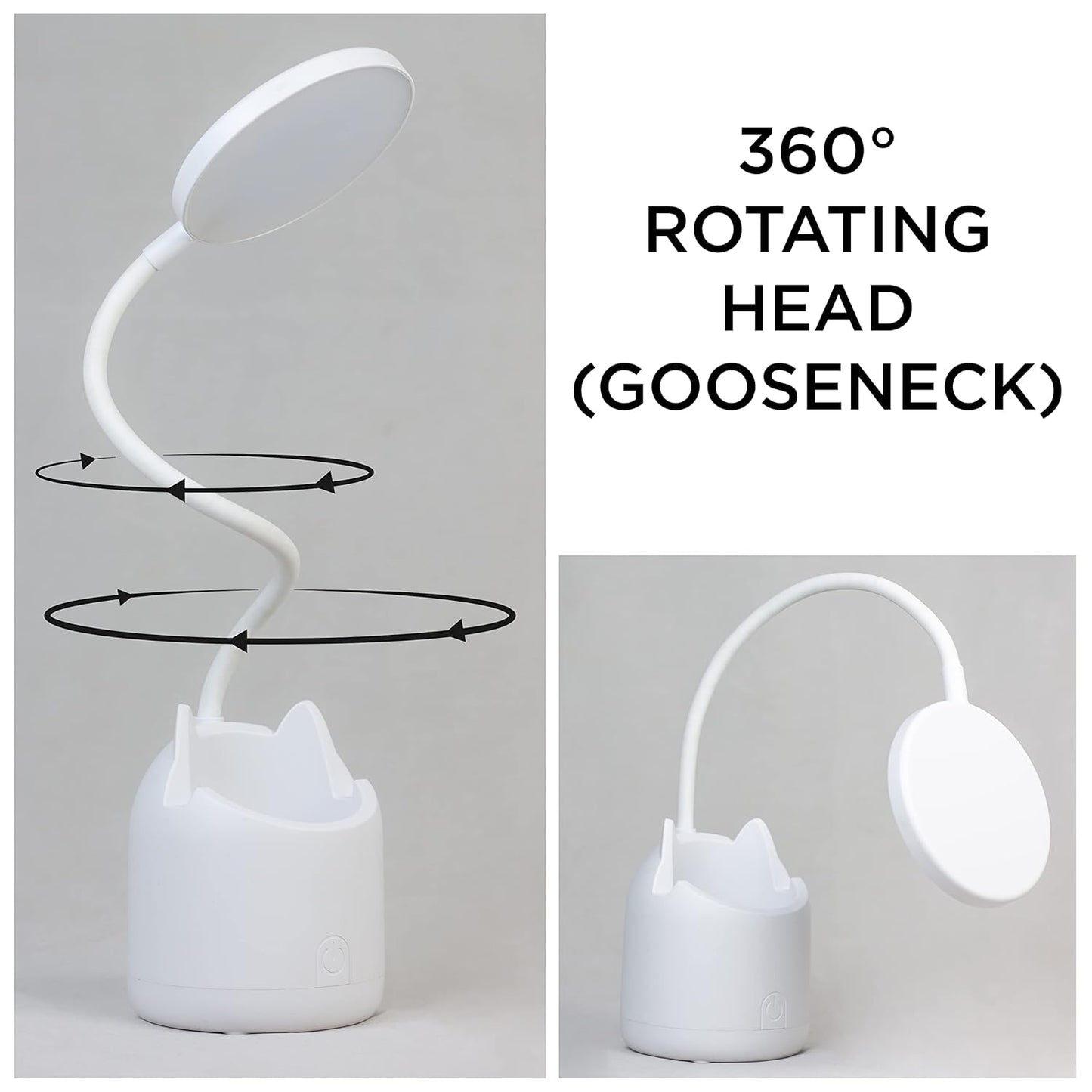 3 Colour Mode LED Study/Table/Desk Lamp with Pen Holder