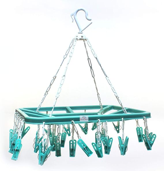 Heart Home Cloth Drying Hanger Rack (32 Clips)