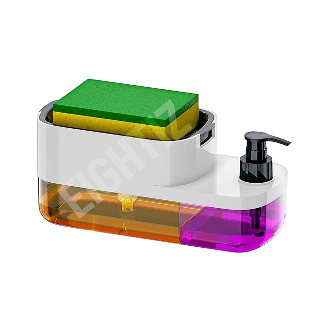 3-in-1 Soap Pump Dispenser with Sponge Holder