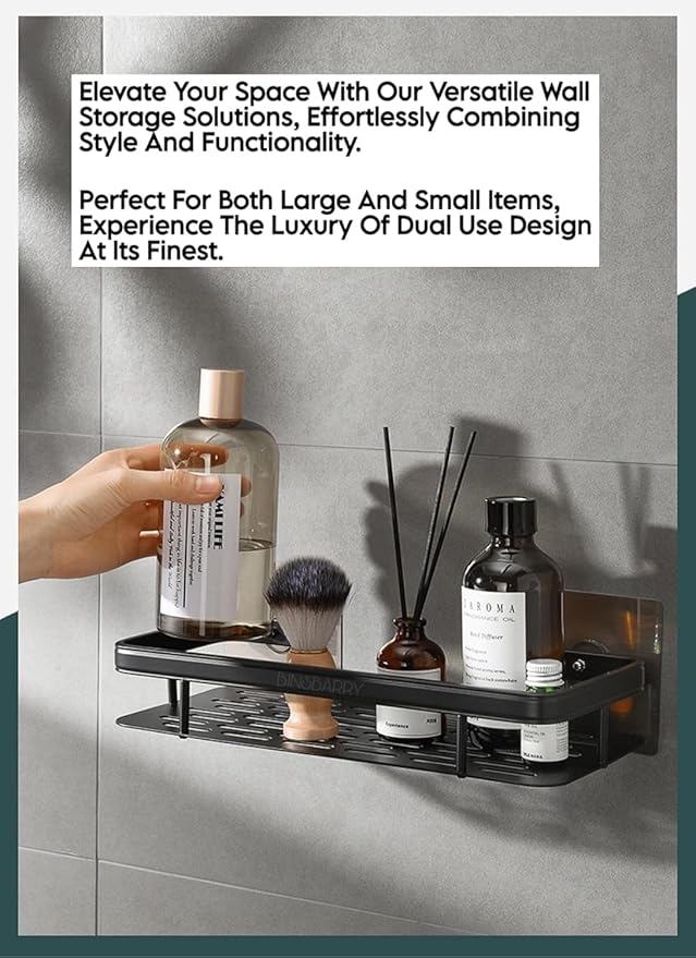 Multipurpose Wall Mounted Bathroom Shelf