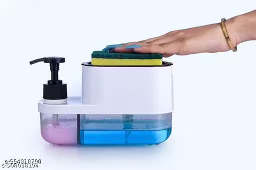 3-in-1 Soap Pump Dispenser with Sponge Holder