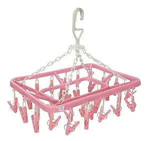 Heart Home Cloth Drying Hanger Rack (32 Clips)