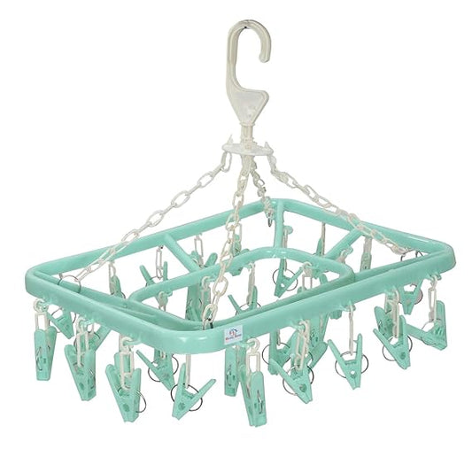 Heart Home Cloth Drying Hanger Rack (32 Clips)